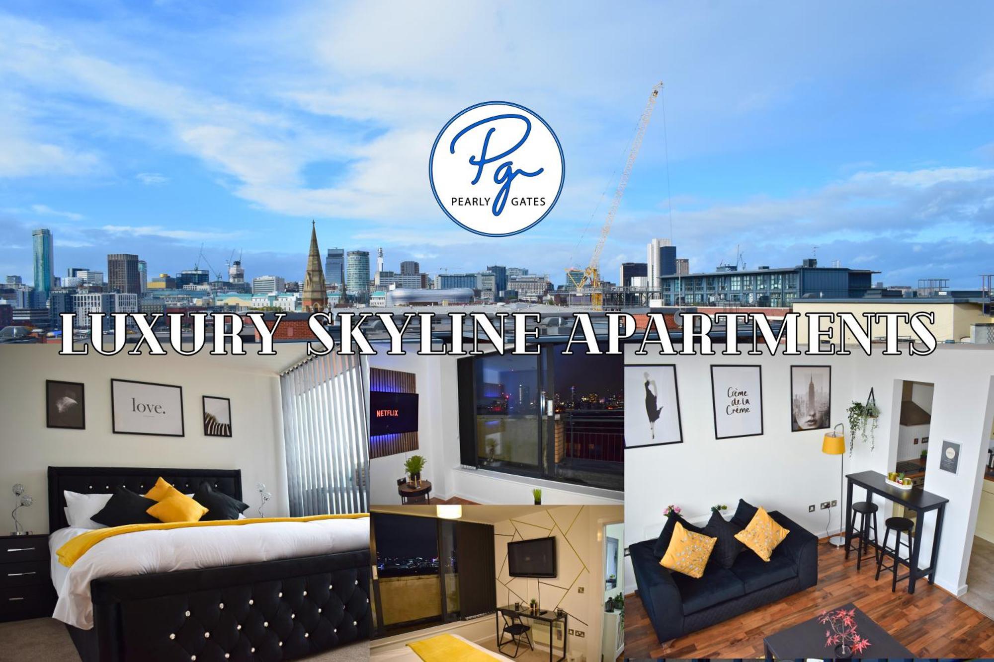 Penthouse - Amazing City Skyline Views - Balcony - Free Extra 2 Hours - Free Parking - Utilita Arena - Bullring Shopping - New St Station- Super King Size Bed 버밍엄 외부 사진